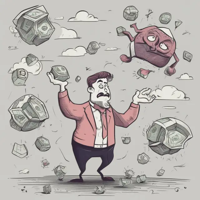 A person skillfully juggles various income streams while fighting off an encroaching 