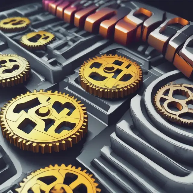 Image of a scale with gears representing FIFO and LIFO methods in balance, signifying the difference in inventory cost calculations.
