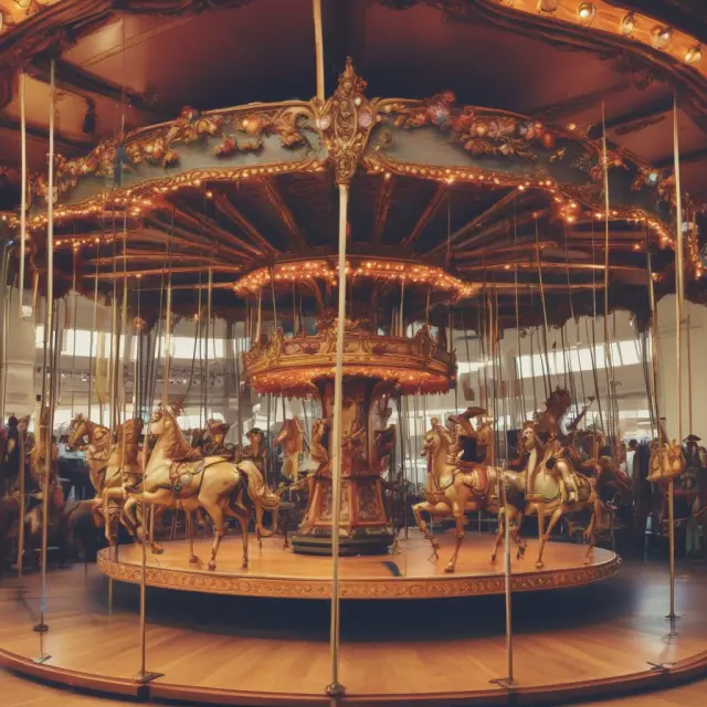 Metaphorical image of a carousel displaying recently purchased inventory items for the LIFO method
