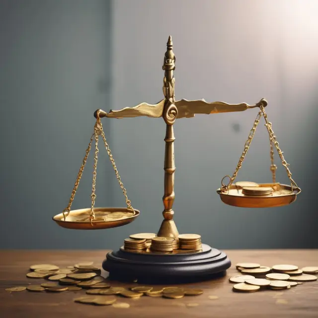 Golden coins represent sales, while promotional flyers balance the scale for increased like-for-like sales