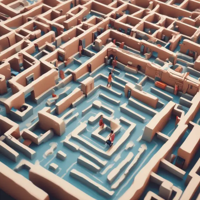 AI guide leads a shopper through a maze of retail stores, enhancing the customer experience and boosting like-for-like sales