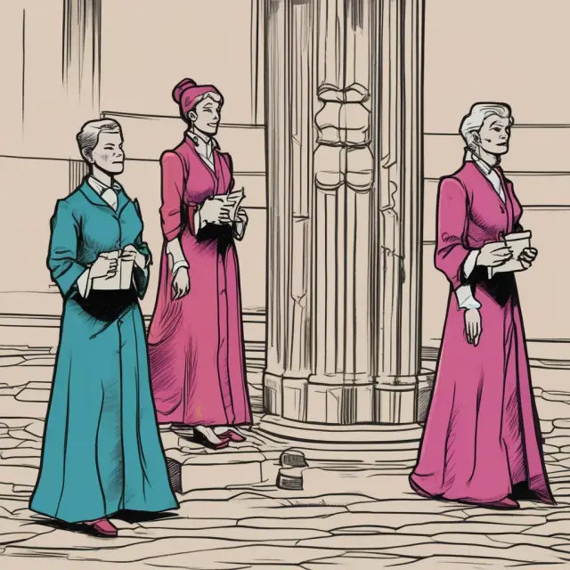 A pair of scales, tipping towards justice as women empowered by the Lily Ledbetter Fair Pay Act fight for equal wages
