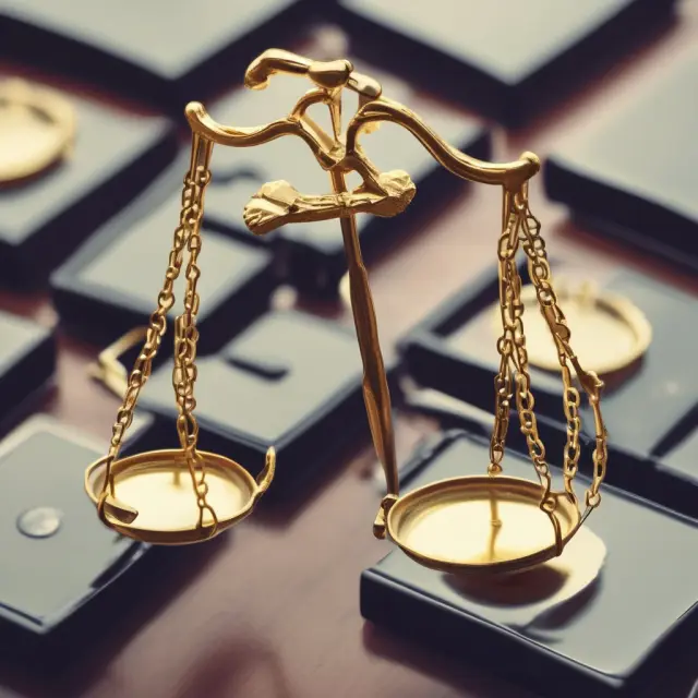 Golden keys represent condominium investments balanced on a set of scales, illustrating the influence of state laws on investor decisions.