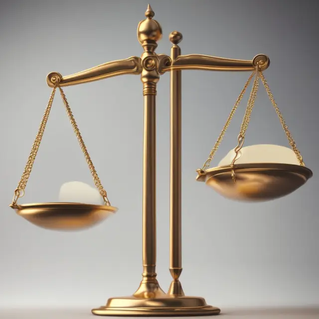 A balanced scale with gold coins representing personal and corporate tax obligations during a limited company