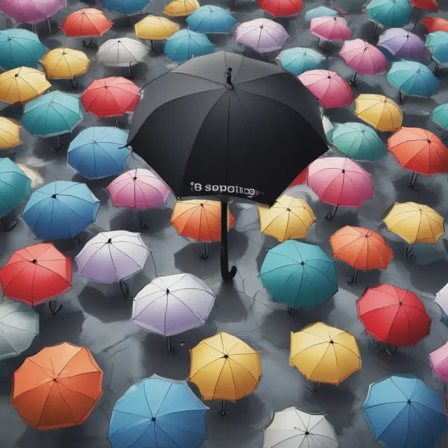 Umbrella protecting diverse business structures: Limited Liability Partnership (LLP), Limited Liability Company (LLC), and Corporation.