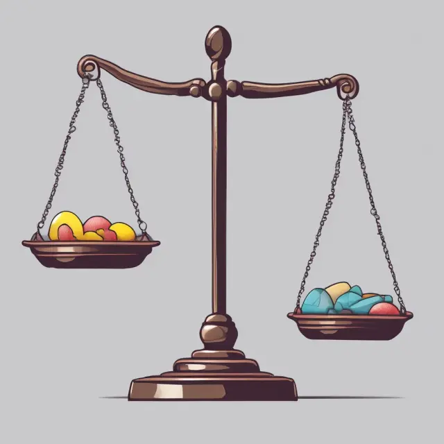 Scale illustrating benefits (advantages) and drawbacks (disadvantages) of using a limited partnership as a business structure