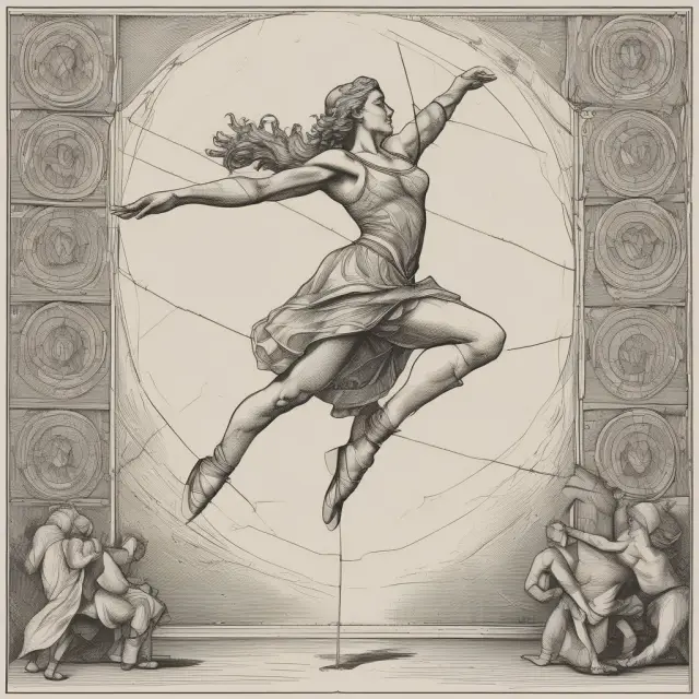 Visualizing Market Order (dancer) and Limit Order (archer) concepts in trading, emphasizing swift execution vs. precise targeting.