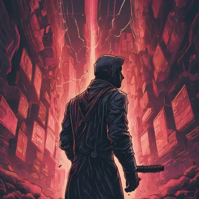 An image depicting a double-edged sword floating amidst turbulent waves in a sea of financial charts, symbolizing limit orders