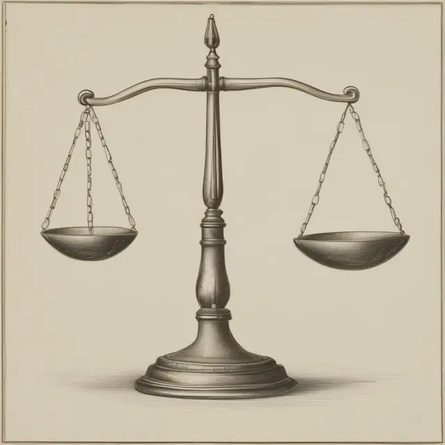 A balance with Lindahl equilibrium represented as a golden scale, symbolizing the theoretical fairness of equal distribution versus the practical challenges faced when implementing it