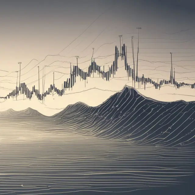 Line chart displaying trends and support/resistance levels in the financial market