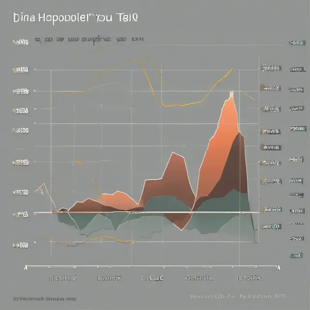 Line chart generated from Excel using financial data, customizable with titles and labels