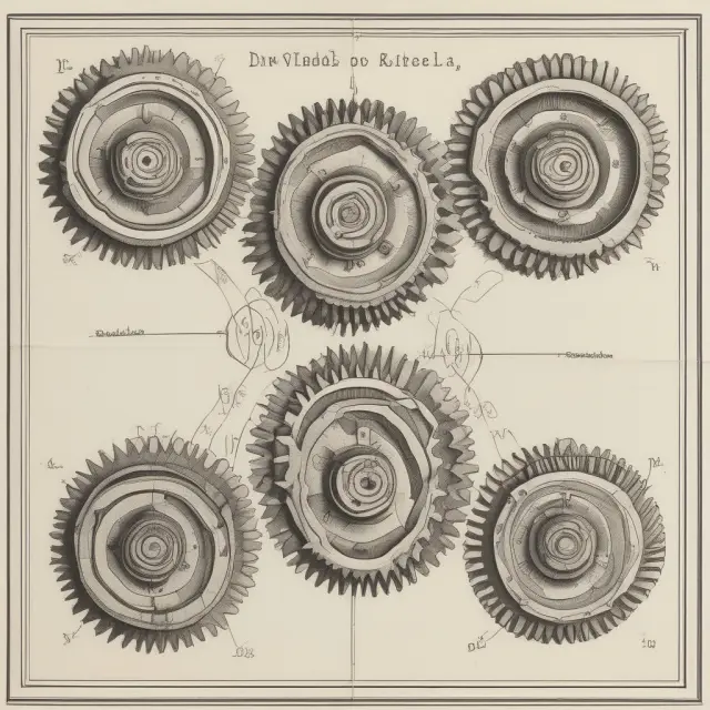 A set of interconnected gears symbolizes the five key components of the Lintner model: dividend, target dividend, partial adjustment coefficient, constant, and error term.