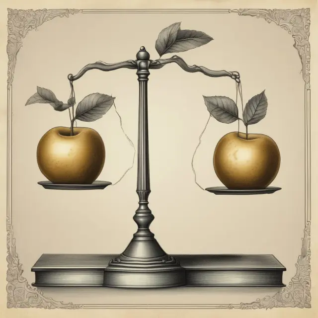 A golden apple for each approach to corporate dividend policy: Residual (balancing debt-to-equity ratio), Stability (predictable income stream), and Hybrid (balance of both)