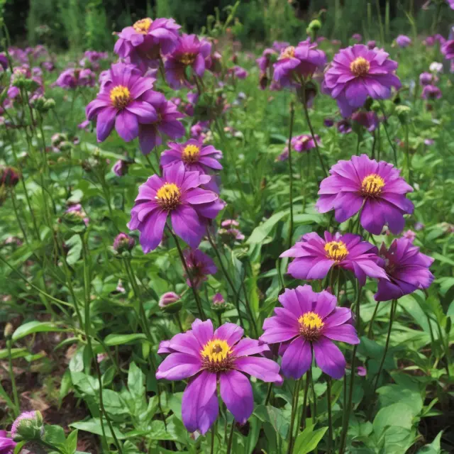A flourishing garden with vibrant top-performing Lipper Index funds as blooming flowers, contrasted against wilting underperforming funds
