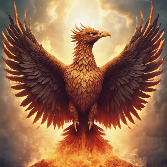 Phoenix rising from flames, signifying the growing future demand for LNG