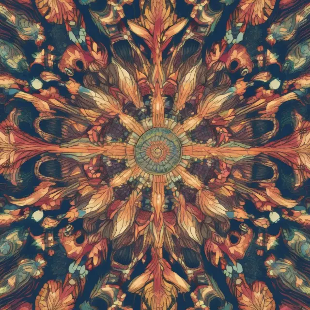 Kaleidoscope displaying diverse liquid alt investments, symbolizing diversification and innovation