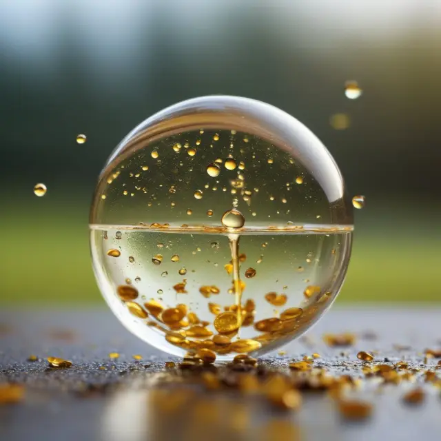 Crystal ball filled with golden raindrops representing the potential liquidity of accounts receivable