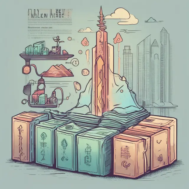 Cascading waterfall of cash flowing into liquid assets like marketable securities, accounts receivable, and inventory on a balance sheet