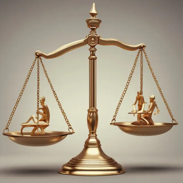 An image of a golden balance scale featuring contracts, illustrating common questions regarding liquidated damages.