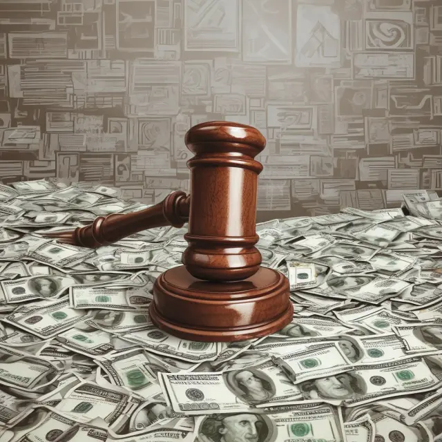 Shareholders and corporation symbolically represented by a pair of scales, one side receiving the advantages of a liquidating dividend while the other bears its disadvantages