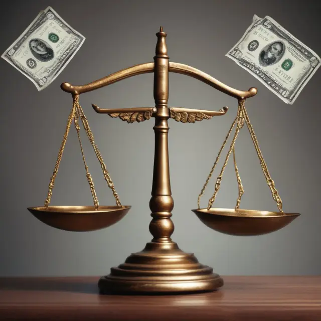 Balance scale with securities and cash illustrating liquidation margin management