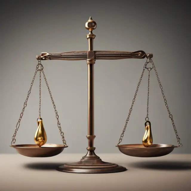 Balance of going-concern and liquidation values represented by scales. Going-concern value includes intangible assets, while liquidation value consists of tangible assets.