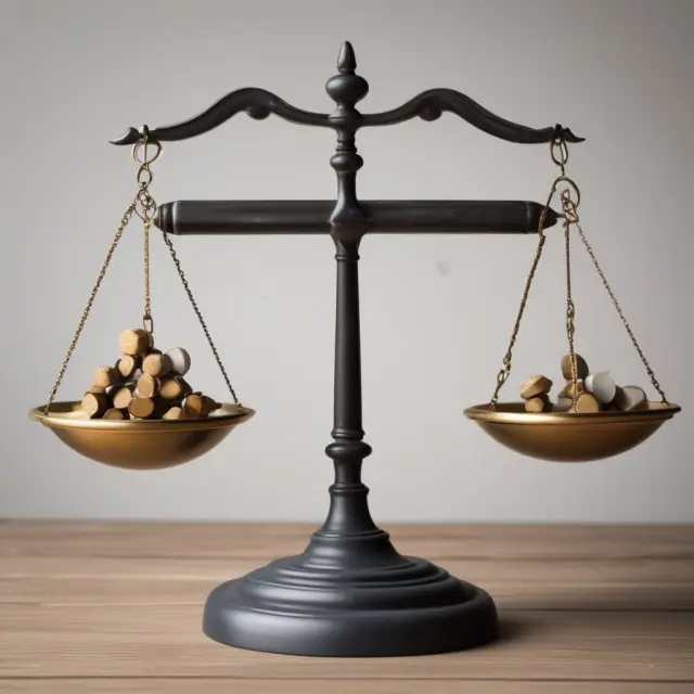 Balance scale with assets (Payless ShoeSource, Circuit City) on one side and liabilities on the other, indicating positive or negative liquidation values.