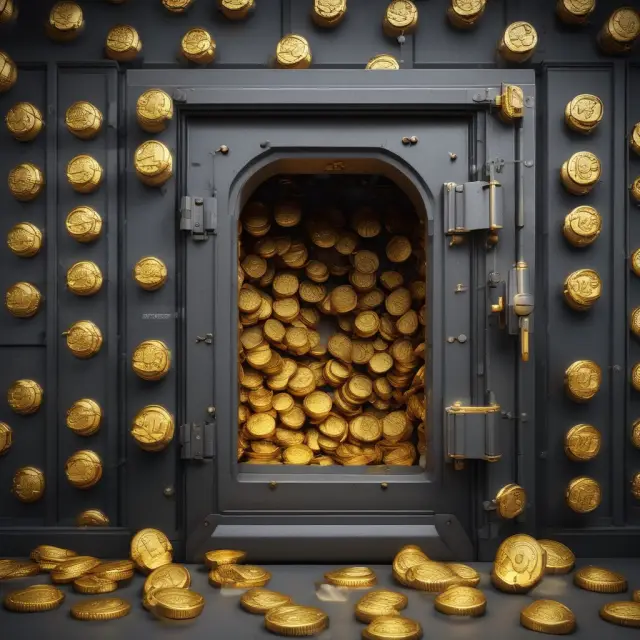 A bank vault filled with gold coins symbolizing assets, and a ticking time bomb on the opposite side signifying liabilities in historical liquidity crises.