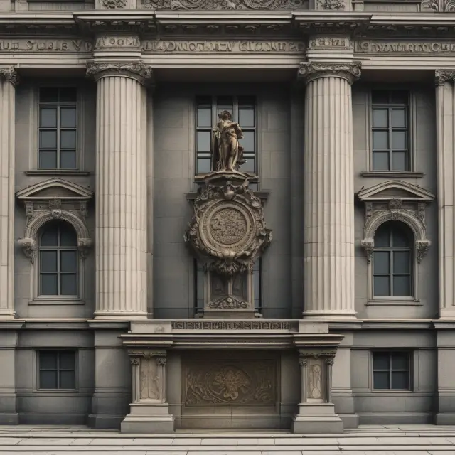 Central Bank with a scale managing repo & reverse repo agreements, balancing money supply and inflation
