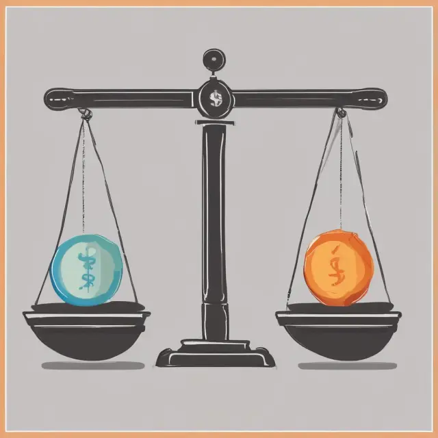 Scale comparing benefits (hand holding gold coins) and drawbacks (hand holding weight) of using LAF for managing liquidity in Indian economy
