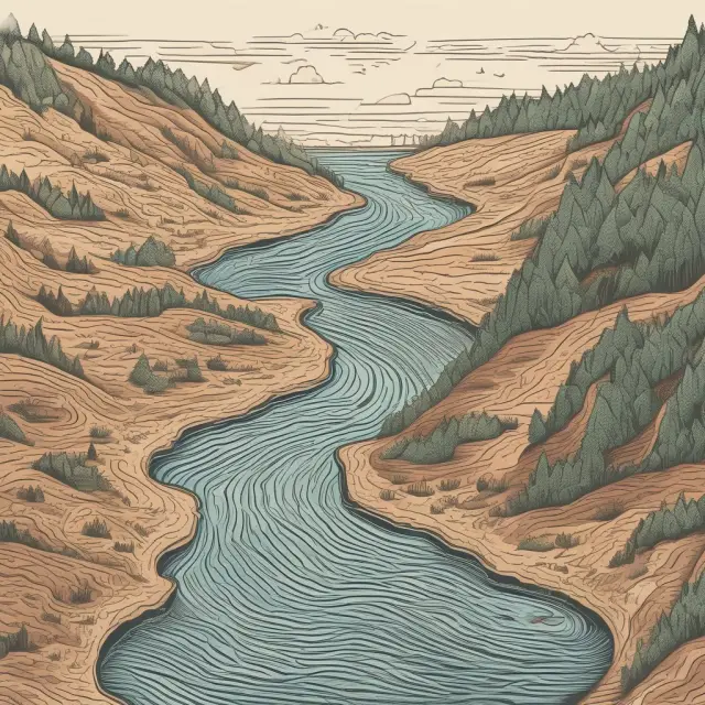 A winding river representing yield curves illustrating the impact of risk and liquidity premiums