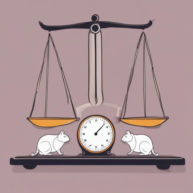 A balance scale with current ratio on one side and quick ratio on the other, symbolizing the comparison between the two liquidity ratios