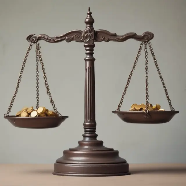 A set of scales tipping towards quick assets as they overcome current liabilities