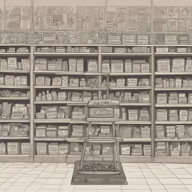 Scales with technology and retail industries compared, balanced by industry averages