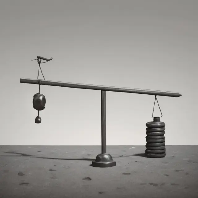 Seesaw depicting deflation (one side) and liquidity trap (other side), symbolizing economic volatility during a balance sheet recession