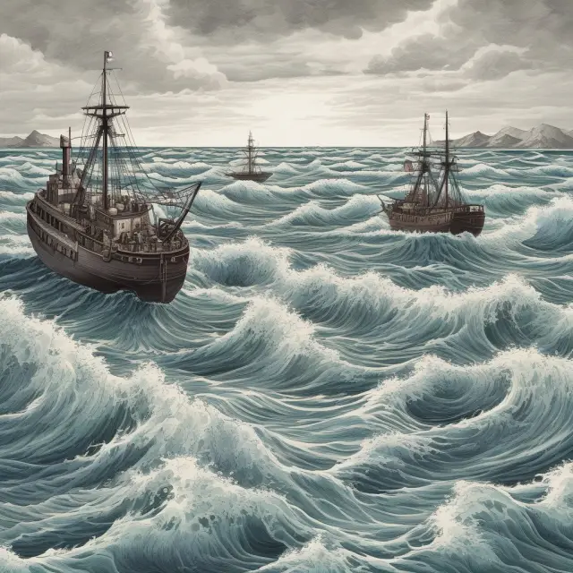 Image of professional investors sailing through calm waters of a liquid market, ensuring financial stability and ease of transactions