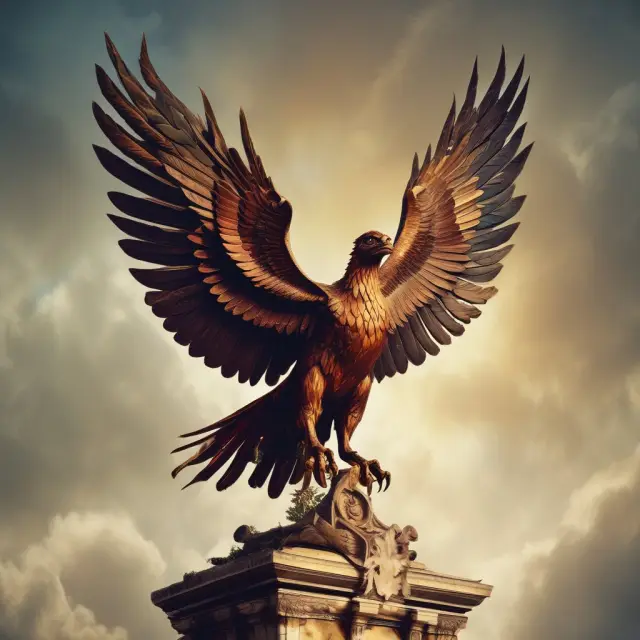 A phoenix emerging from diplomatic flames, representing the EU