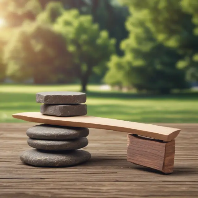 Two sides of a seesaw represent business and personal use, illustrating the IRS rules for listed property