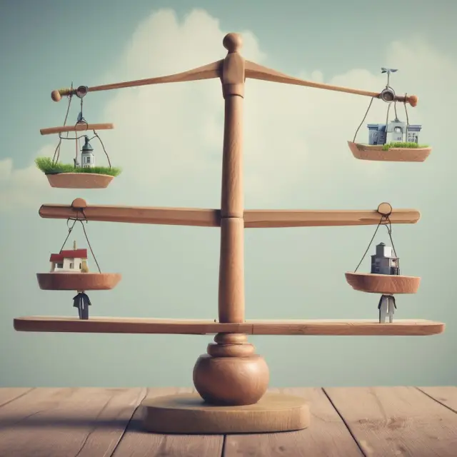 Seesaw represents business vs. personal use of listed properties; depreciation methods indicated by sectors