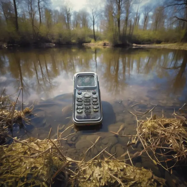 An old cell phone drifting in a river, symbolizing the change in listed property regulations since 2010