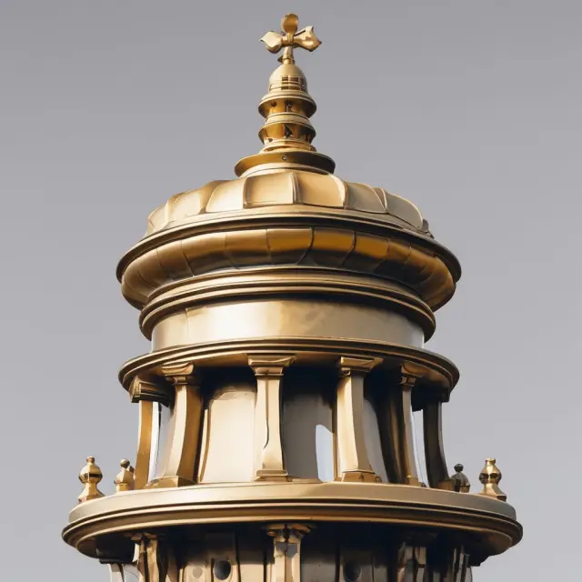 Golden bell atop a tall tower, symbolizing listed companies and their financial opportunities