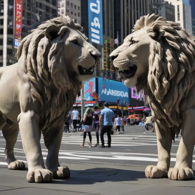 A comparison of the Nasdaq (electronic dove) and NYSE (auctioned lion), representing their unique market mechanisms and costs.