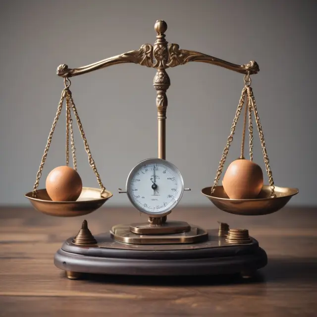 Weighing scale comparing Market Capitalization and Annual Income for determining firm size.