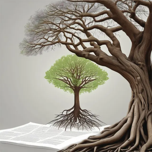 Living trust as a growing tree symbolizing the importance of continuity and the role of trustees in managing and passing down assets