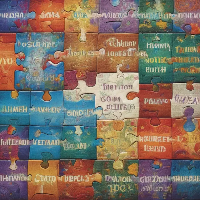 A puzzle mat with living trust pieces illustrating answers to common questions. The interconnected pieces symbolize the clarity gained in understanding this estate planning tool.