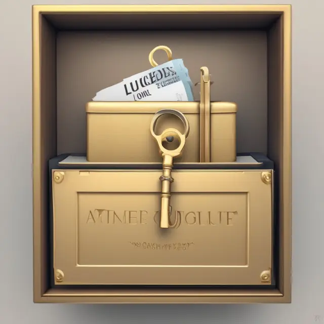 Golden key unlocking an old-fashioned time capsule, symbolizing the process of updating a living will.