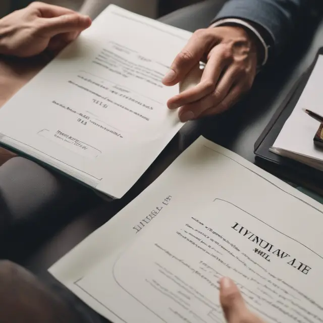 Person holding living will and last will, illustrating comprehensive estate planning