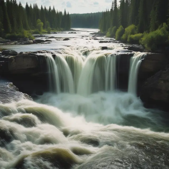 An image of a river with a high flow representing a strong Loan Life Coverage Ratio (LLCR), and a low flow symbolizing the need for assurances like collateral or a Debt Service Reserve Account (DSRA)