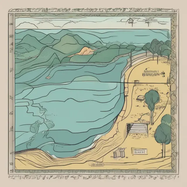 Waning river symbolizing back-end loads, gradually decreasing investment fees over time.