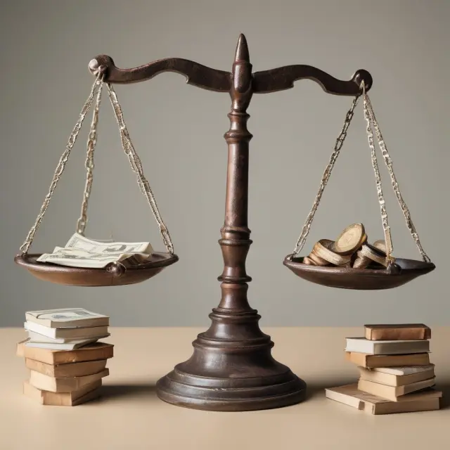 An image of a balance scale featuring mutual fund options with and without loads (fees), emphasizing informed investment decisions.
